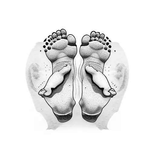 baby feet tattoo design idea