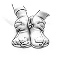 baby feet tattoo design idea