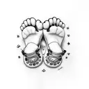 baby feet tattoo design idea
