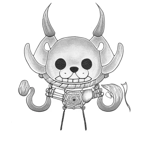 Chopper one piece cute  tattoo design idea