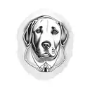 labrador retrovisor tattoo design idea