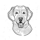 labrador retrivier  tattoo design idea