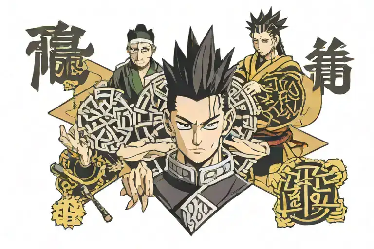shikamaru shogi king piece tattoo design idea