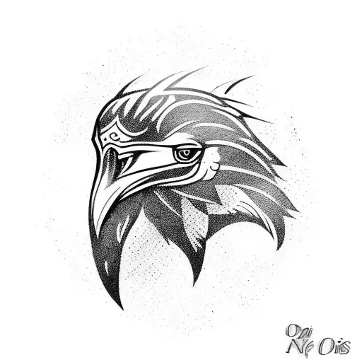 odins ravens tattoo design idea