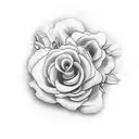hlaf dead half alive Flower tattoo design idea