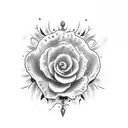 hlaf dead half alive Flower tattoo design idea