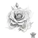 hlaf dead half alive Flower tattoo design idea