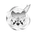 avicii's logo combined with nature preferably a lake tattoo design idea