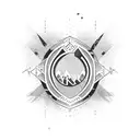 avicii's logo combined with nature preferably a lake tattoo design idea
