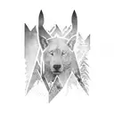 avicii logo combined with nature preferably a lake tattoo design idea