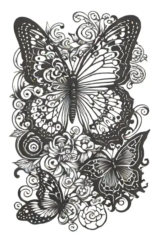 word breathe with semicolon butterfly tattoo design idea
