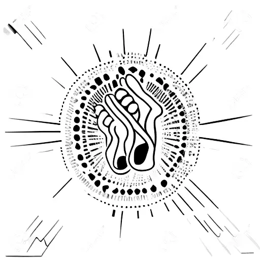 Footprints with Jesus hymn tattoo design idea