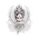 nature goddess tattoo design idea