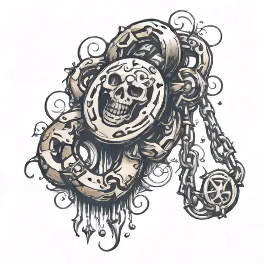 shackles tattoo design idea