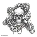 shackles tattoo design idea