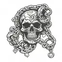 shackles tattoo design idea