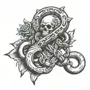 shackles tattoo design idea