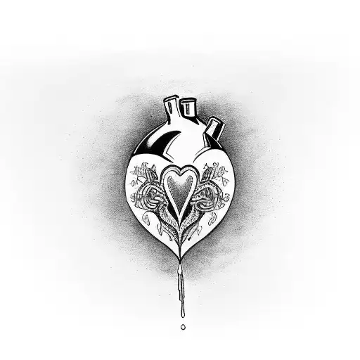 Crying Heart tattoo design idea