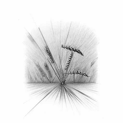 fields of wheat tattoo design idea