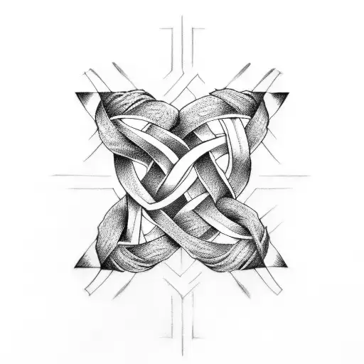 irish knot sleeve tattoo design idea