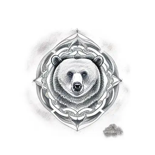 bear with design  tattoo design idea