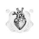mechanical heart tattoo design idea