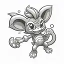 Pokemon aipom  tattoo design idea