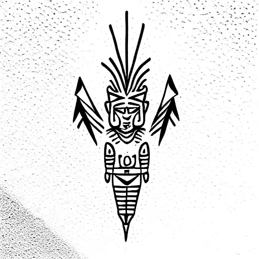 Corn mayan magic tattoo design idea