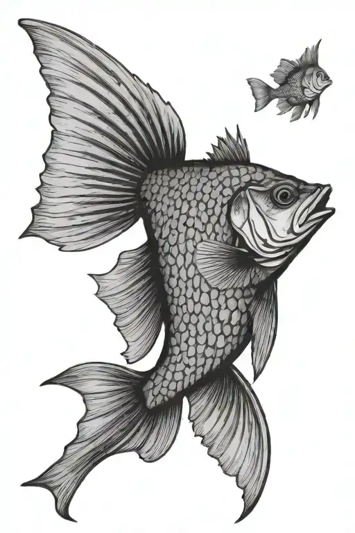 redfish tattoo design idea