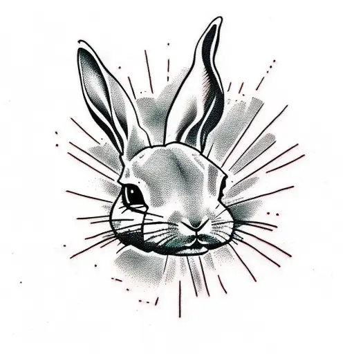 rabbit dark skull watership down tattoo design idea