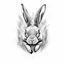 rabbit dark skull watership down tattoo design idea