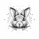 rabbit dark skull watership down tattoo design idea