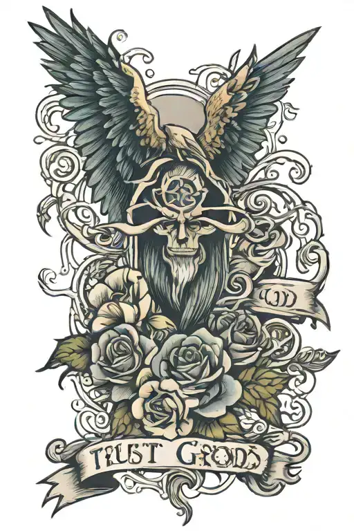 trust God hold steady tattoo design idea