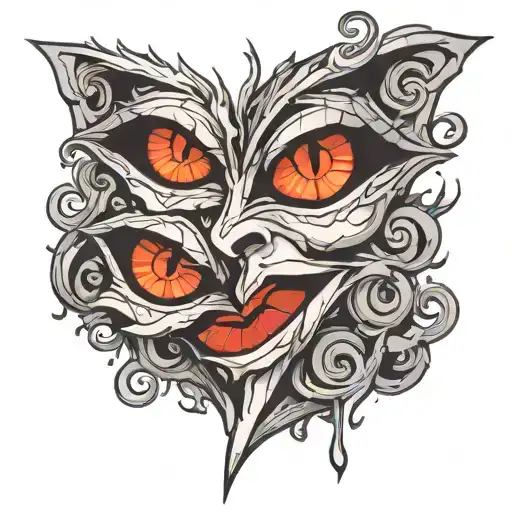 kiss mark tattoo design idea