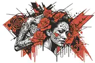 Mom hugging 2 tattoo design idea