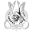 üçgen göz illuminati sade  tattoo design idea
