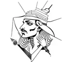 üçgen göz illuminati sade  tattoo design idea