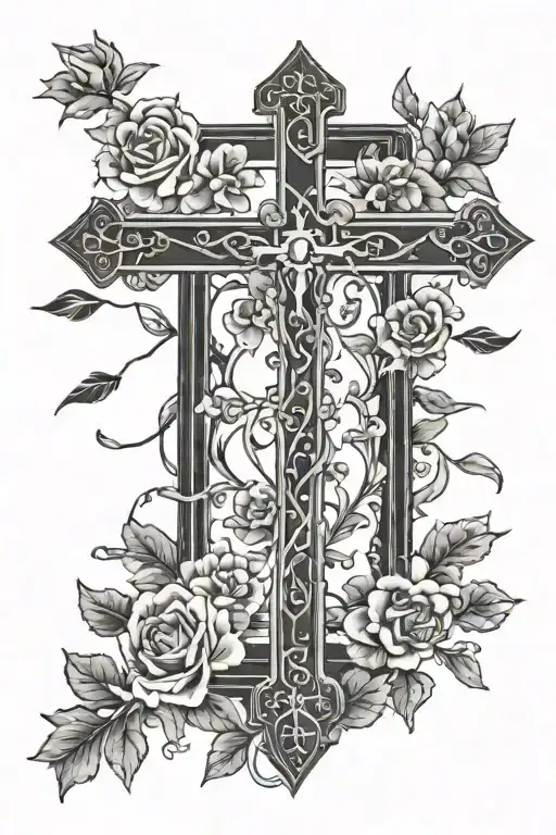 Catholic Cross tattoo design idea