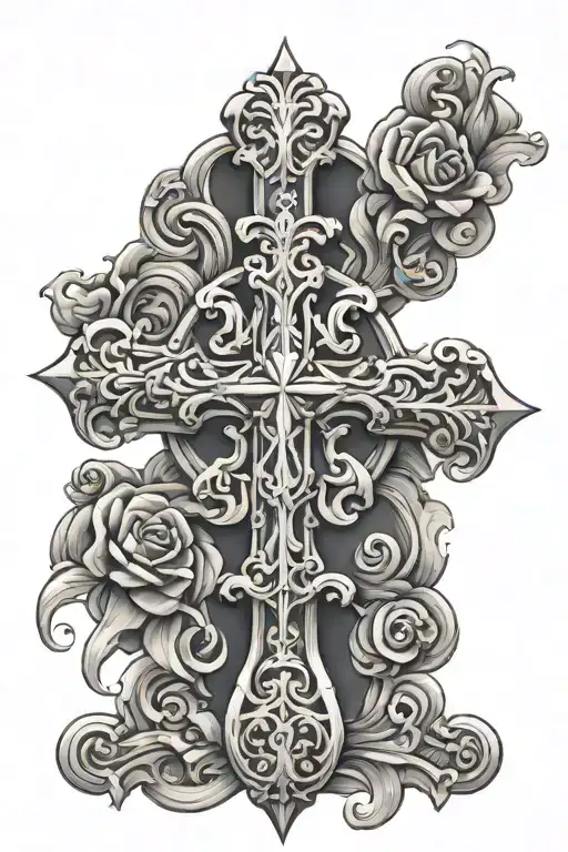 Catholic Cross tattoo design idea