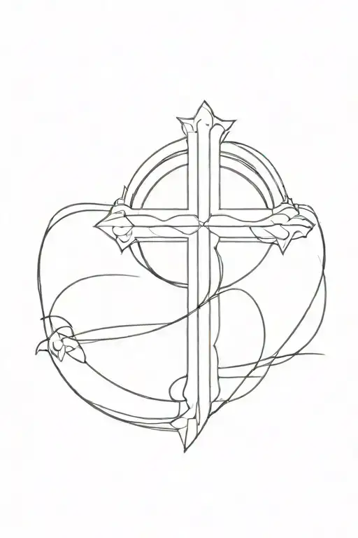 Catholic Cross tattoo design idea
