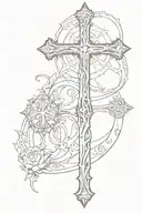 Catholic Cross tattoo design idea