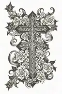 Catholic Cross tattoo design idea