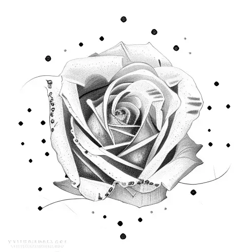 Yorkshire rose tattoo design idea