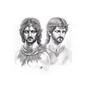 Ares and Dionysus tattoo design idea