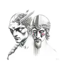 Ares and Dionysus tattoo design idea