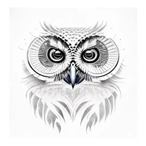 predator owl tattoo design idea