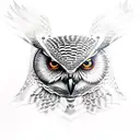 predator owl tattoo design idea