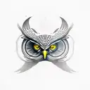 predator owl tattoo design idea