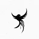 phoenix with semicolon tattoo design idea