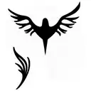 phoenix with semicolon tattoo design idea